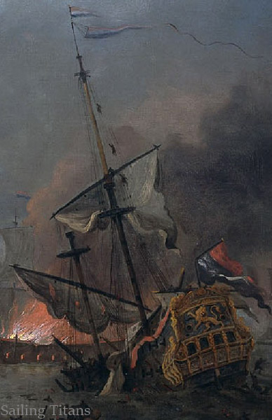 Gouden Leeuw build in 1666 painted by WvV the Younger -3