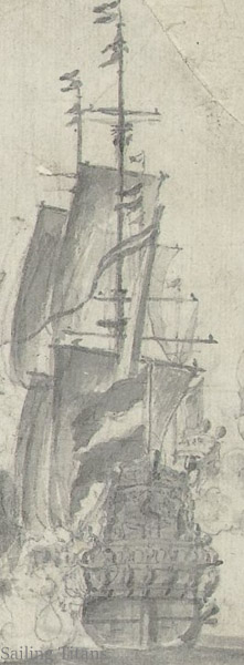 Hollandse Tuin build in 1653 painted by WvV the Elder