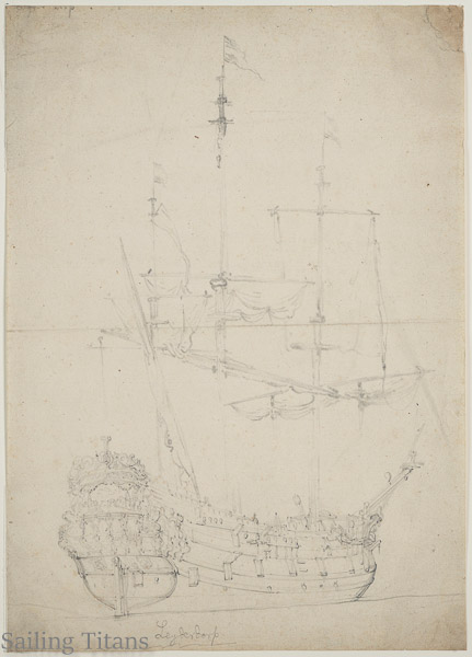 Leiderdorp build in 1667 painted by WvV the Younger