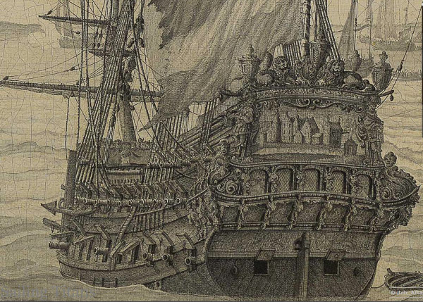 Oosterwijk Huis te build in 1653 painted by  WvV the Elder-2