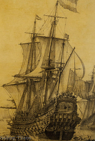 Oosterwijk Huis te build in 1653 painted by  WvV the Elder-3