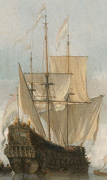 Oosterwijk Huis te build in 1653 painted by  WvV the Younger