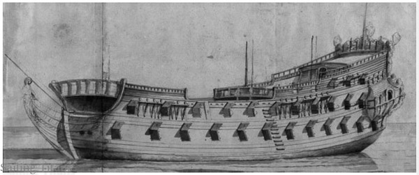 Stad en Lande build in 1653 painted by WvV the Younger