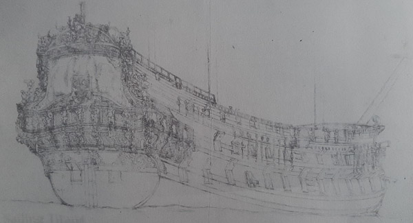 Steenbergen build in 1664 painted by WvV the Elder