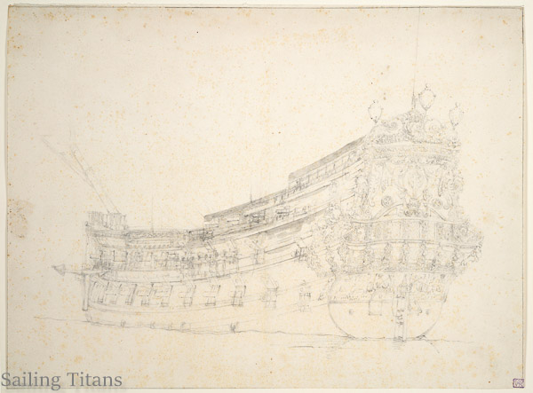 Tromp build in 1654 painted by WvV the Younger