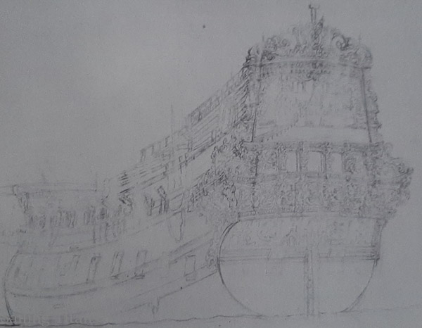 Verhilversum build in 1655 painted by WvV the Elder