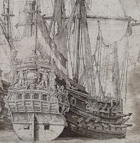 Walvis build in 1652 painted by WvV the Elder