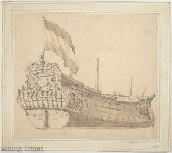 Westfriesland build in 1666 painted by WvV the Younger