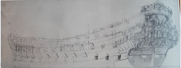 Witte Olifant build in 1666 painted by Willem van de Velde