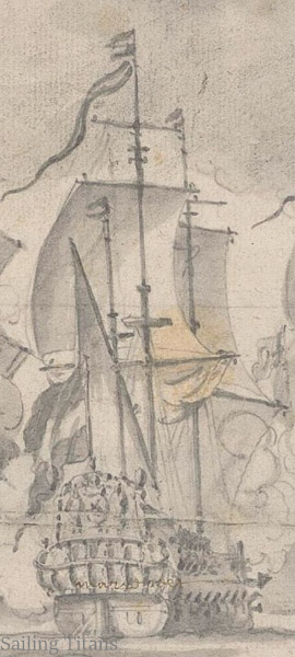 Zeelandia build in 1653 painted by WvV the Elder