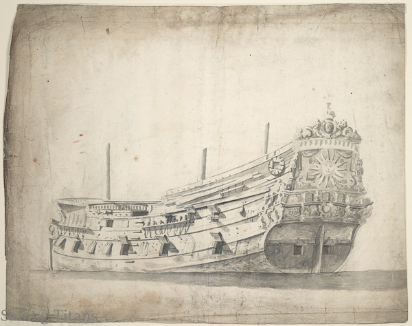 Zon build in 1640 painted by  WvV the Younger