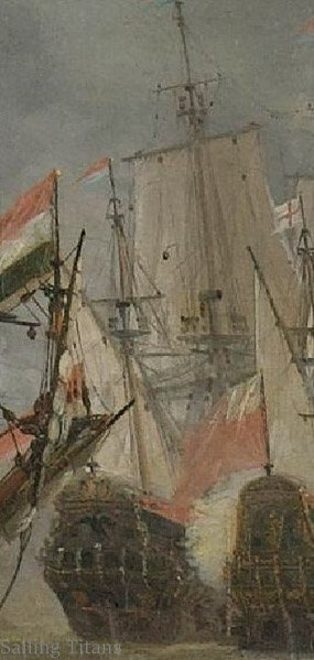 Zwarte Arend build in 1650 painted by Reinier Nooms