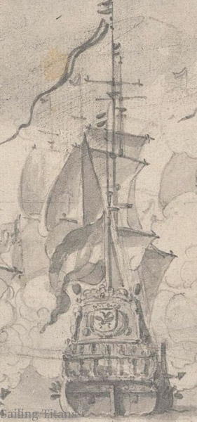 Zwarte Arend build in 1650 painted by WvV the Elder-2