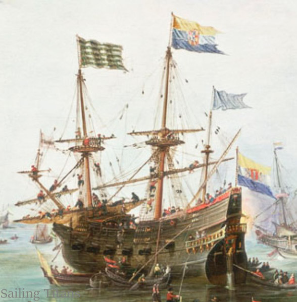 Mauritius build around 1600 painted by  Andries van Eertvelt