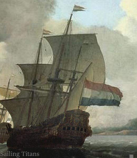 Tidore build in 1671 painted by Ludolf Bakhuizen